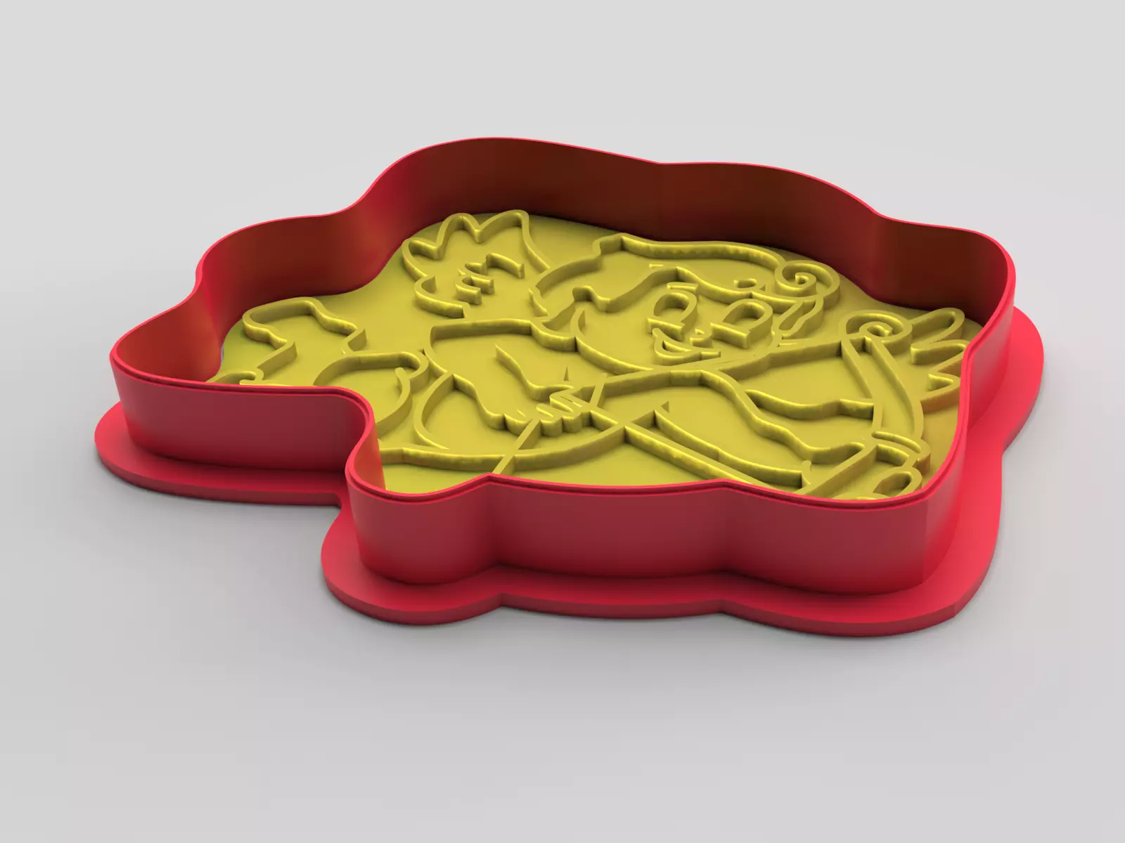 Cookie cutter and stamp - Angel and love 3D print model
