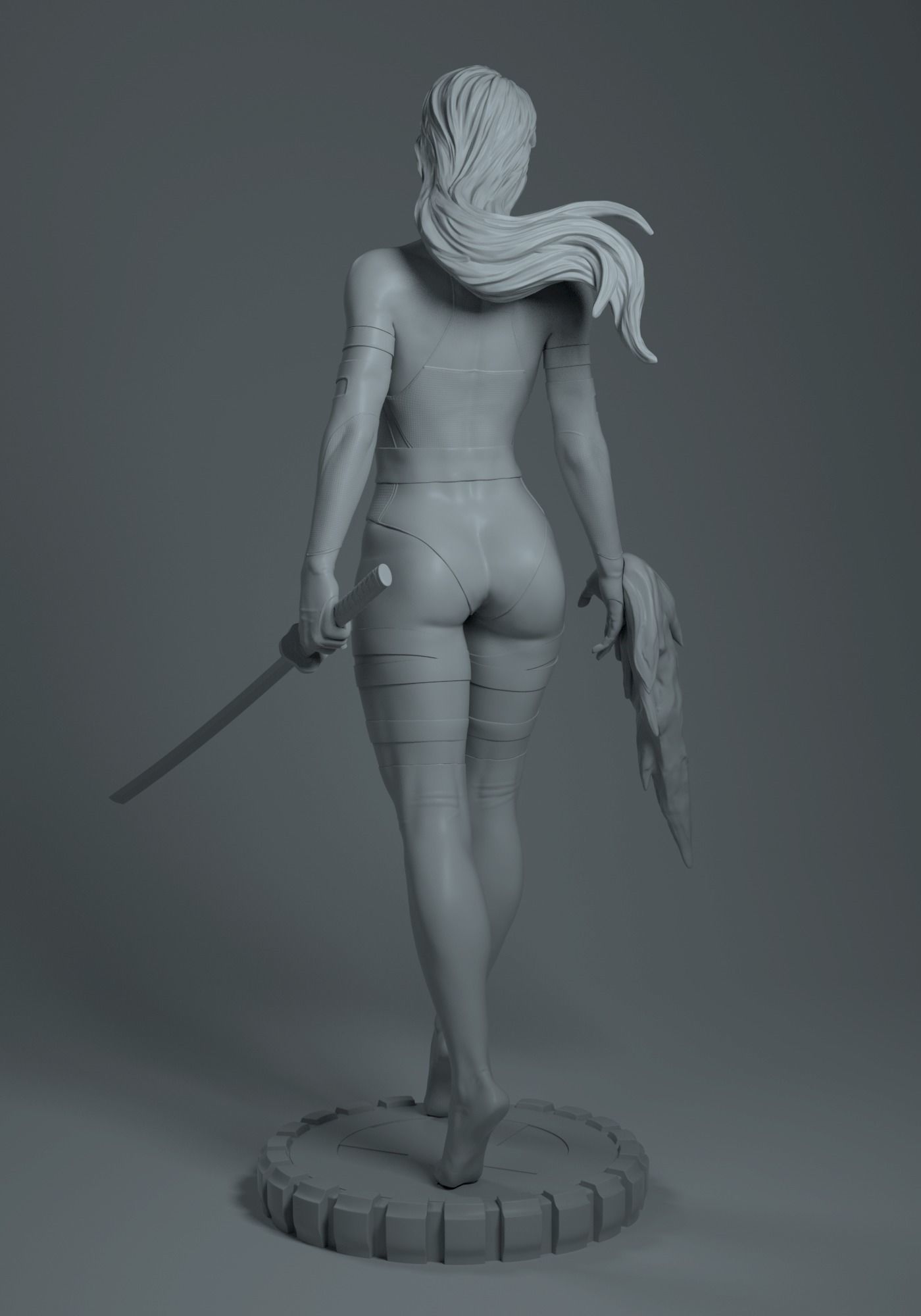 Psylocke Quarter Scale 3D print Model 3D print model_13