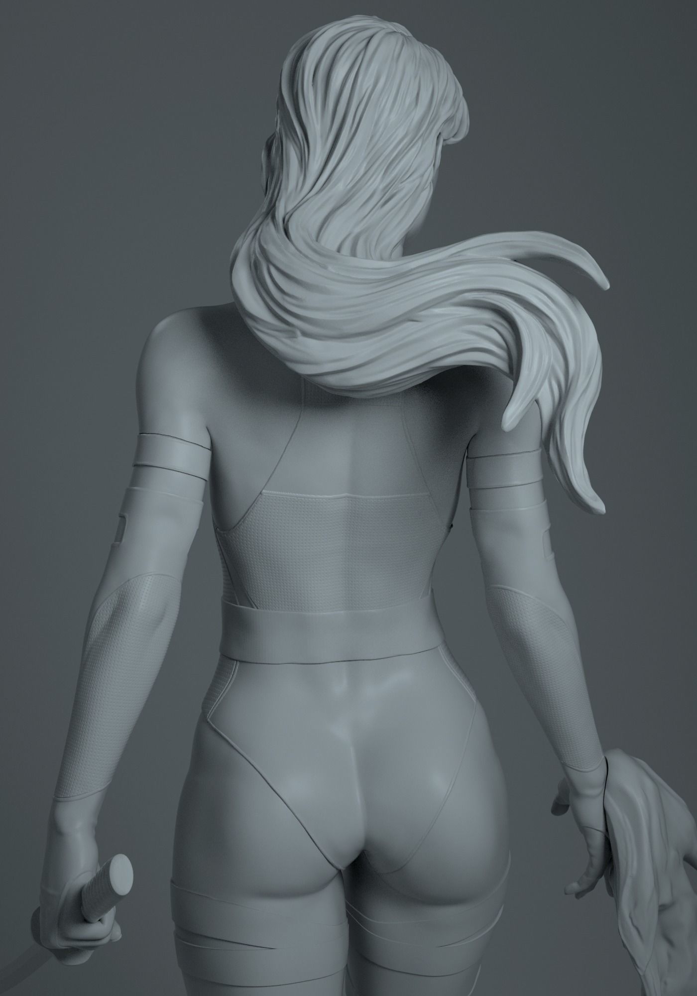 Psylocke Quarter Scale 3D print Model 3D print model_12