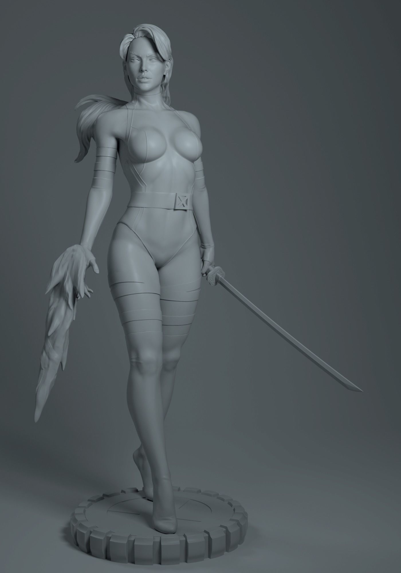 Psylocke Quarter Scale 3D print Model 3D print model_9