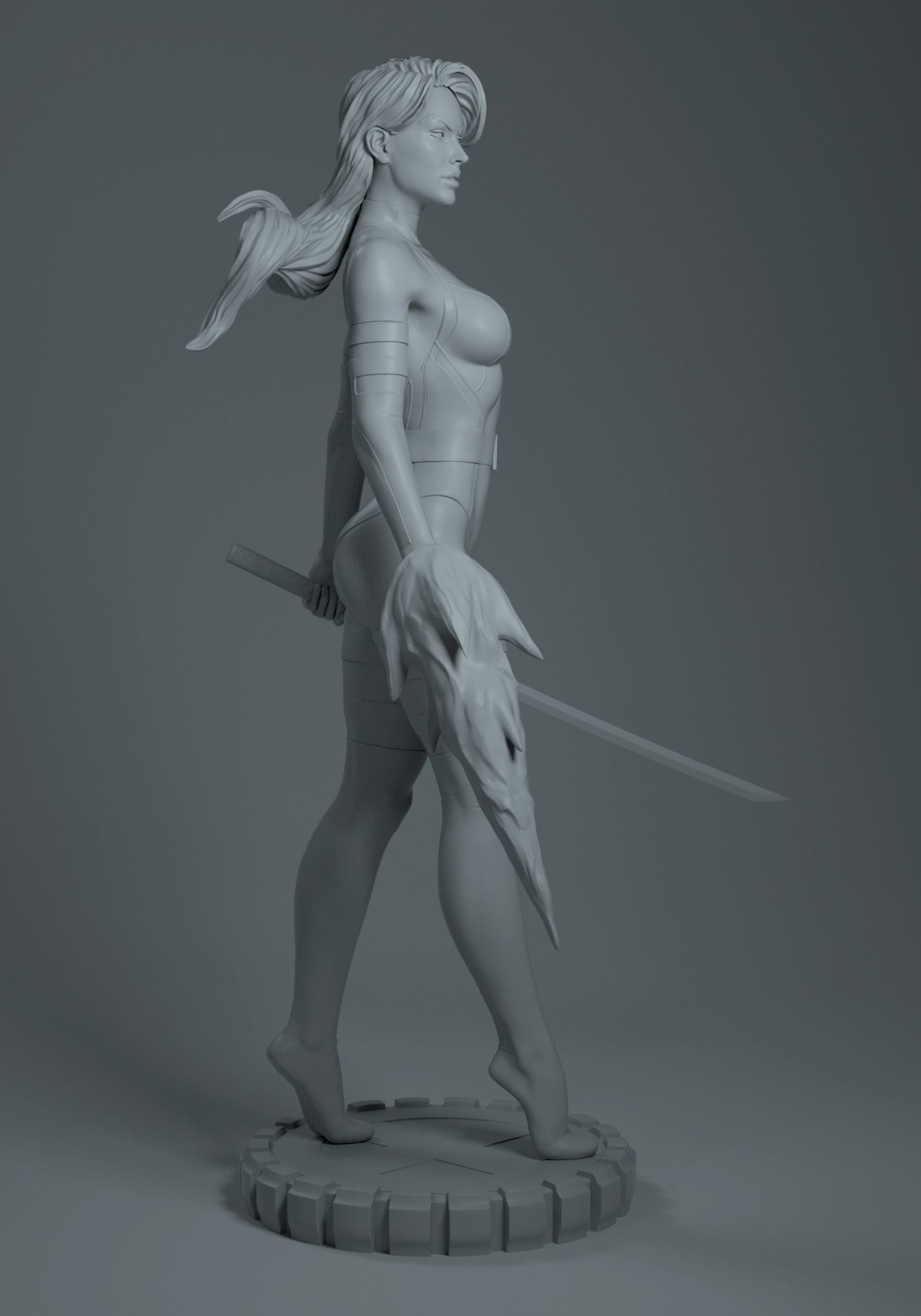 Psylocke Quarter Scale 3D print Model 3D print model_11