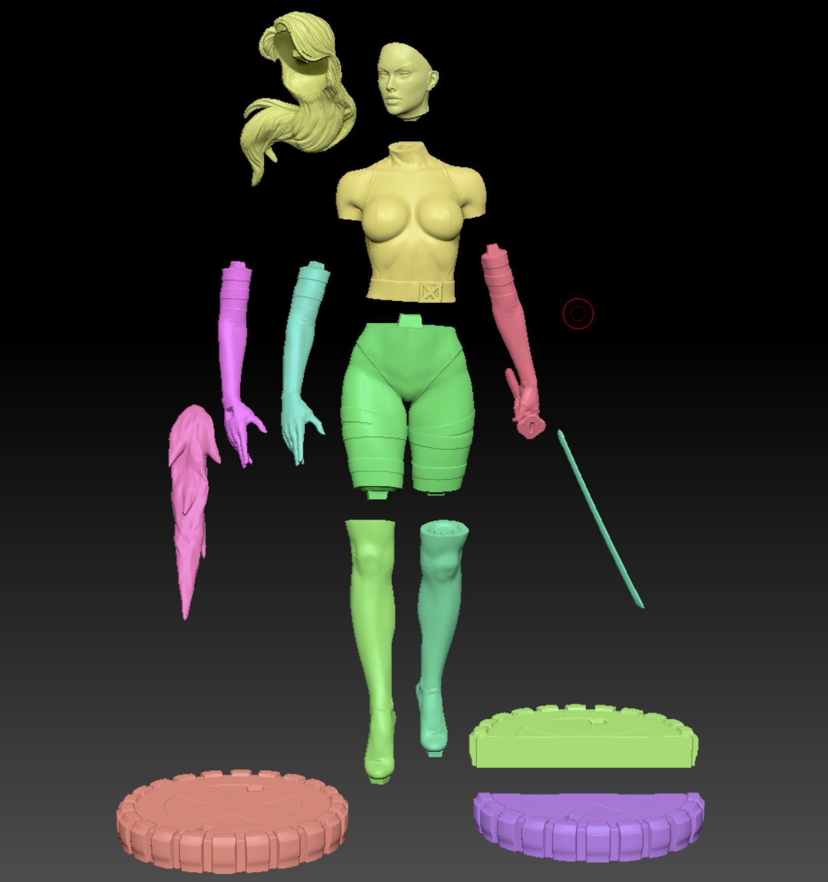 Psylocke Quarter Scale 3D print Model 3D print model_8