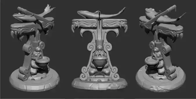 Altar set of three statues