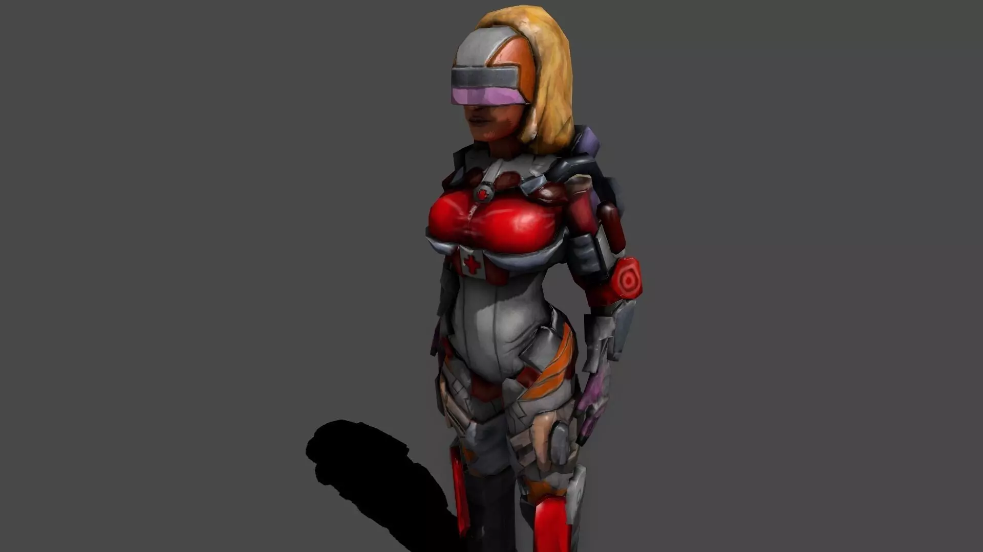 Medic EMTmerci Low-poly 3D model