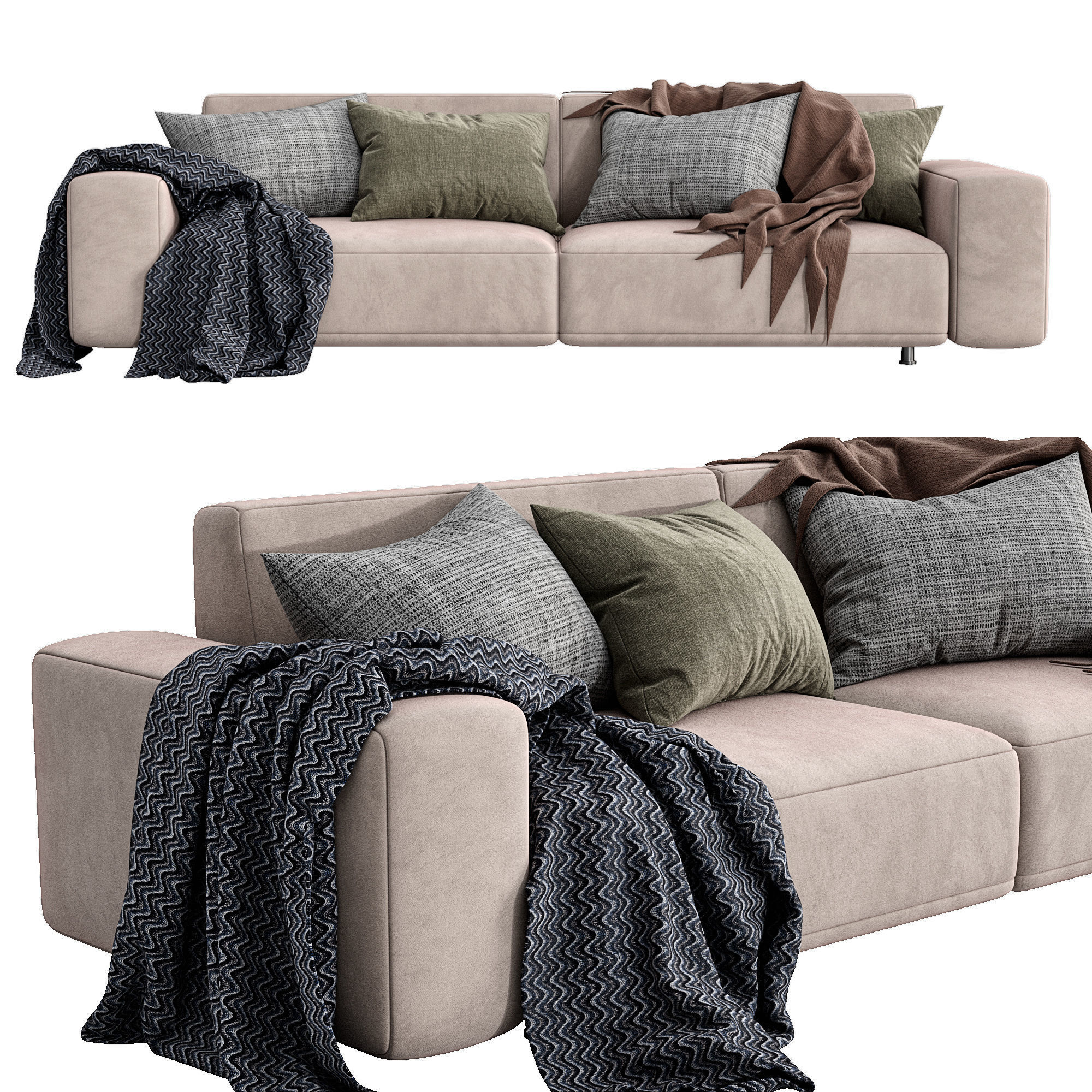 Sofa Dienne Cross 3D model_1