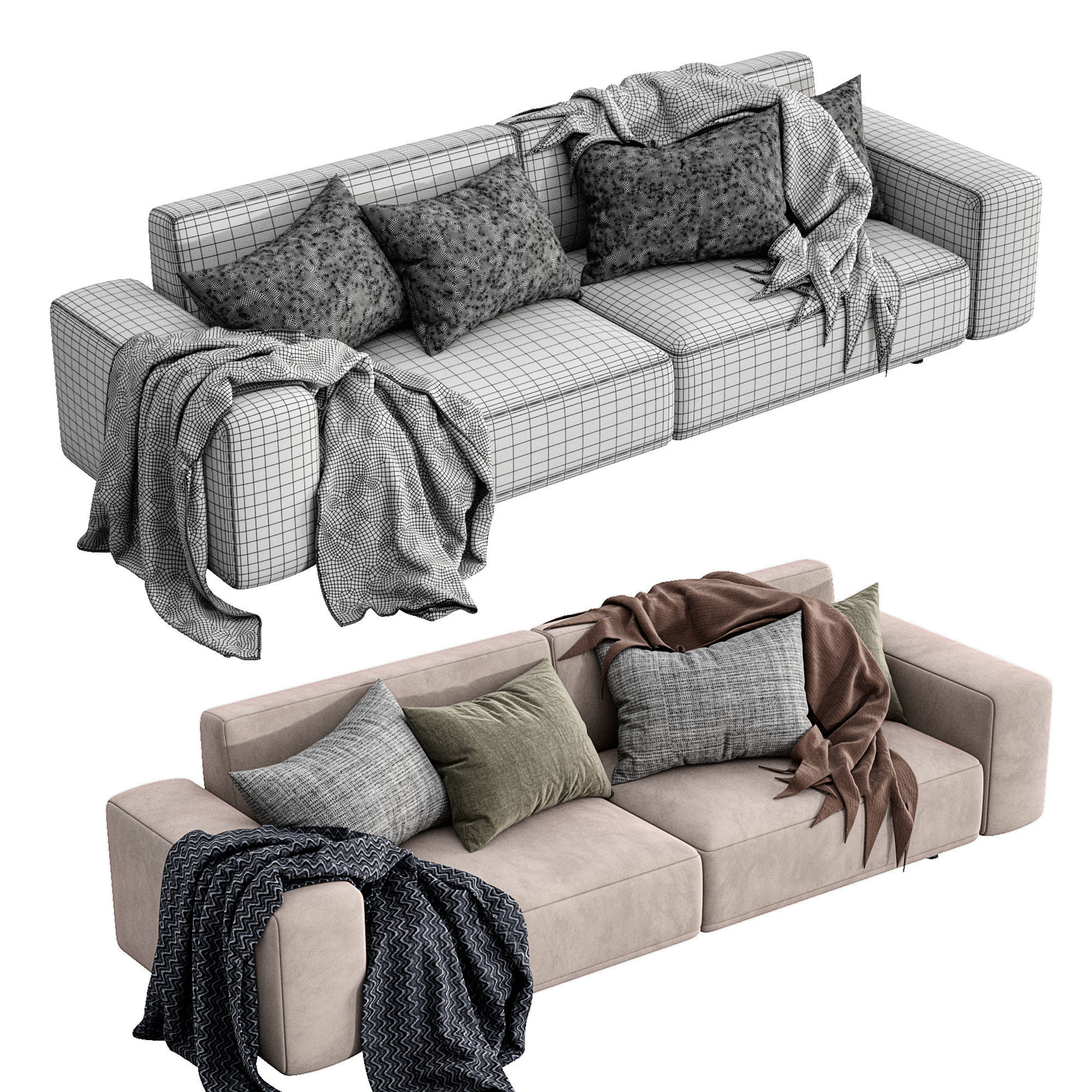 Sofa Dienne Cross 3D model_4