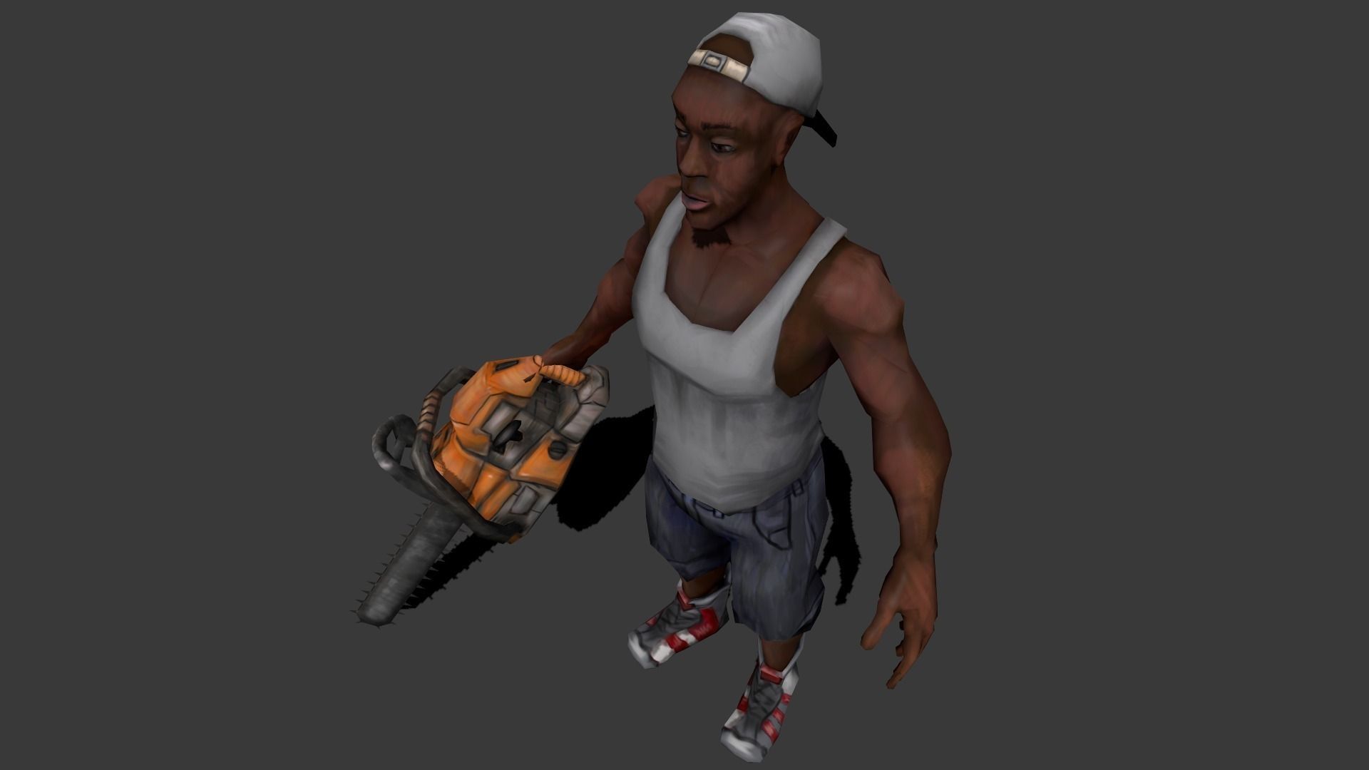 Chainsaw Guy Low-poly 3D model_1