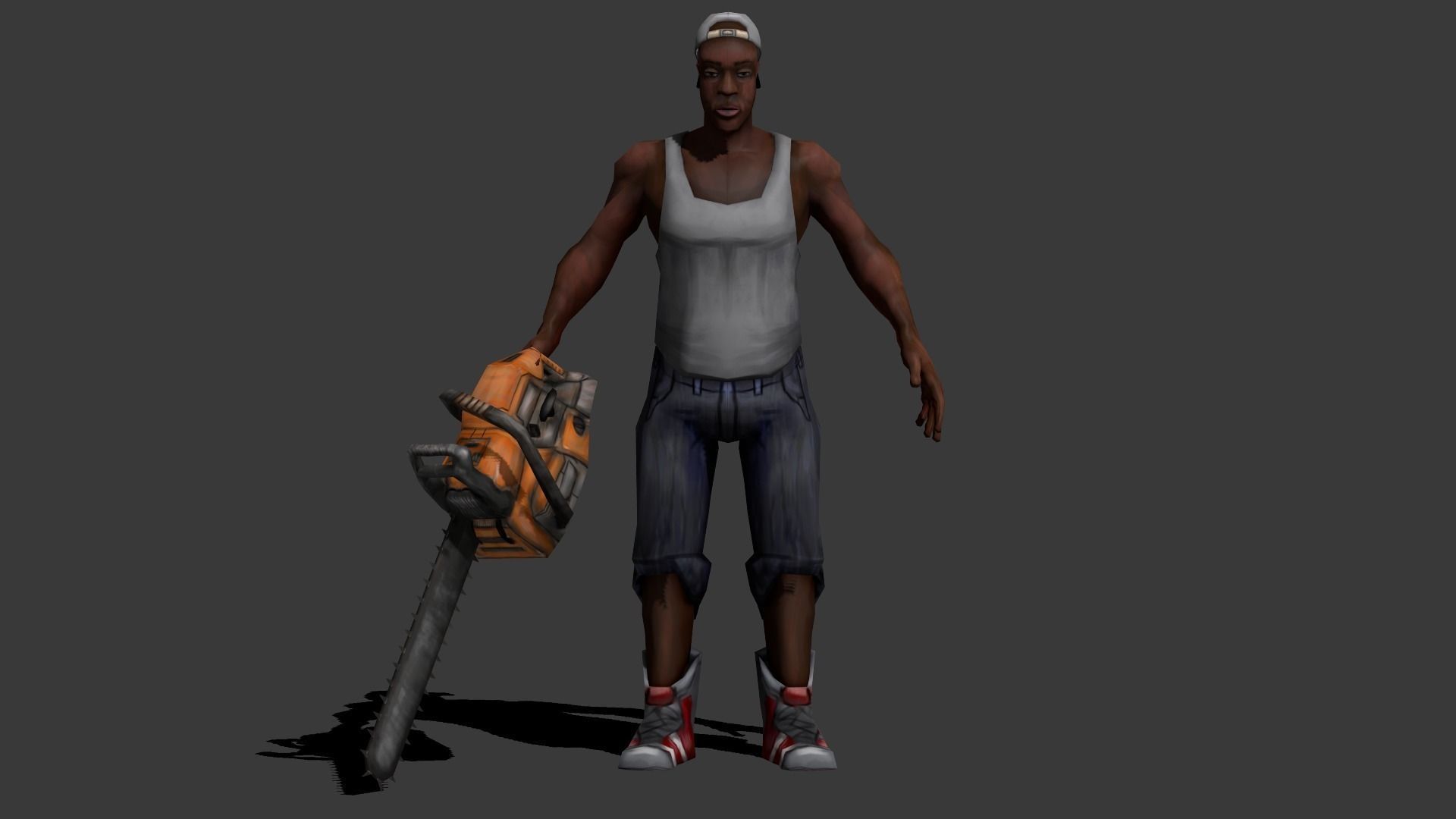 Chainsaw Guy Low-poly 3D model_15