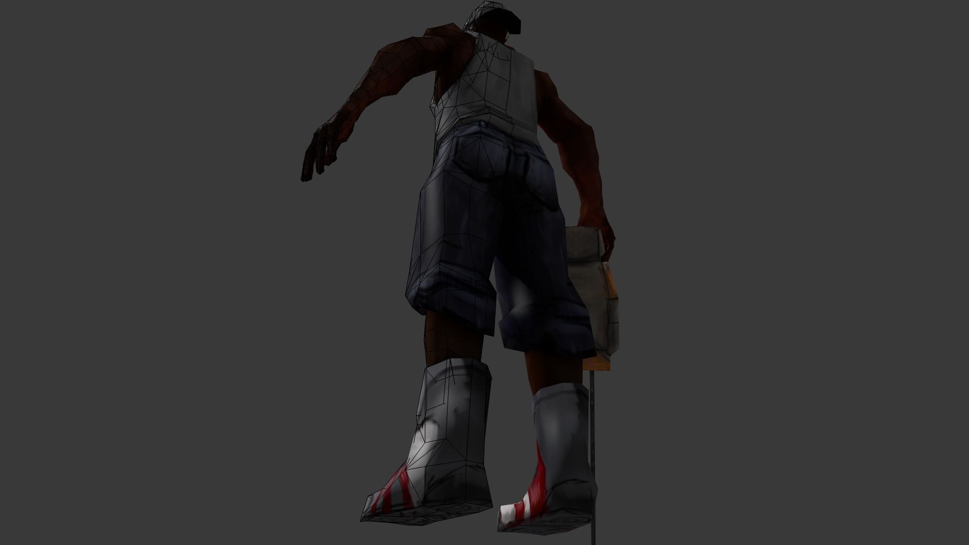Chainsaw Guy Low-poly 3D model_11