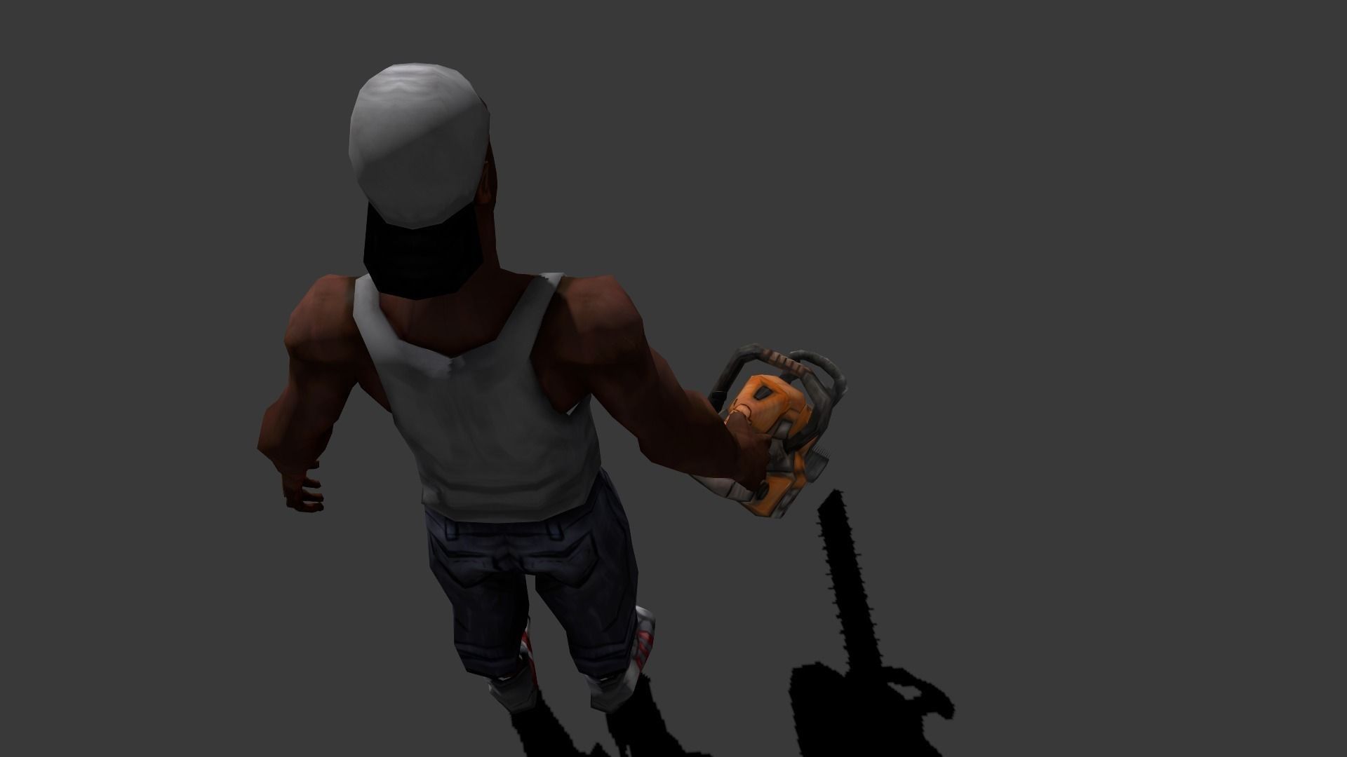 Chainsaw Guy Low-poly 3D model_8