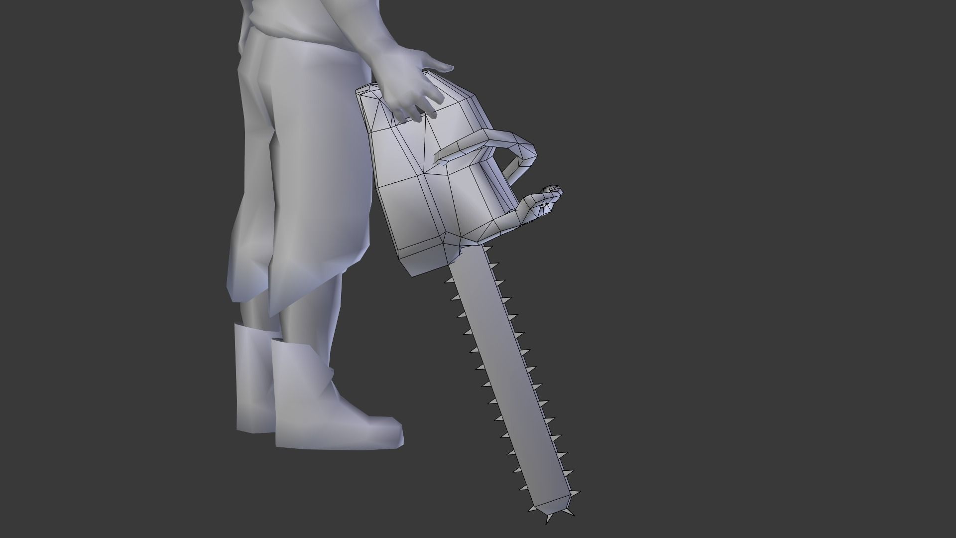 Chainsaw Guy Low-poly 3D model_21