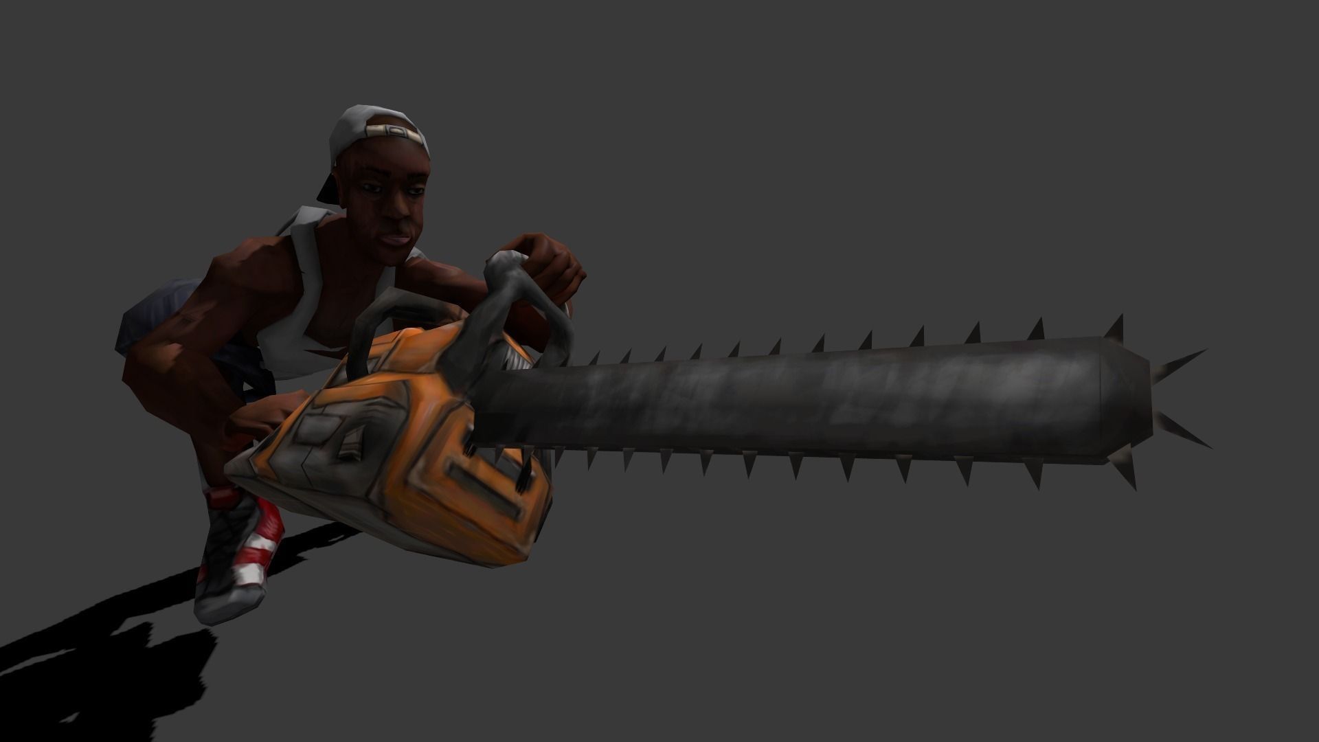 Chainsaw Guy Low-poly 3D model_6