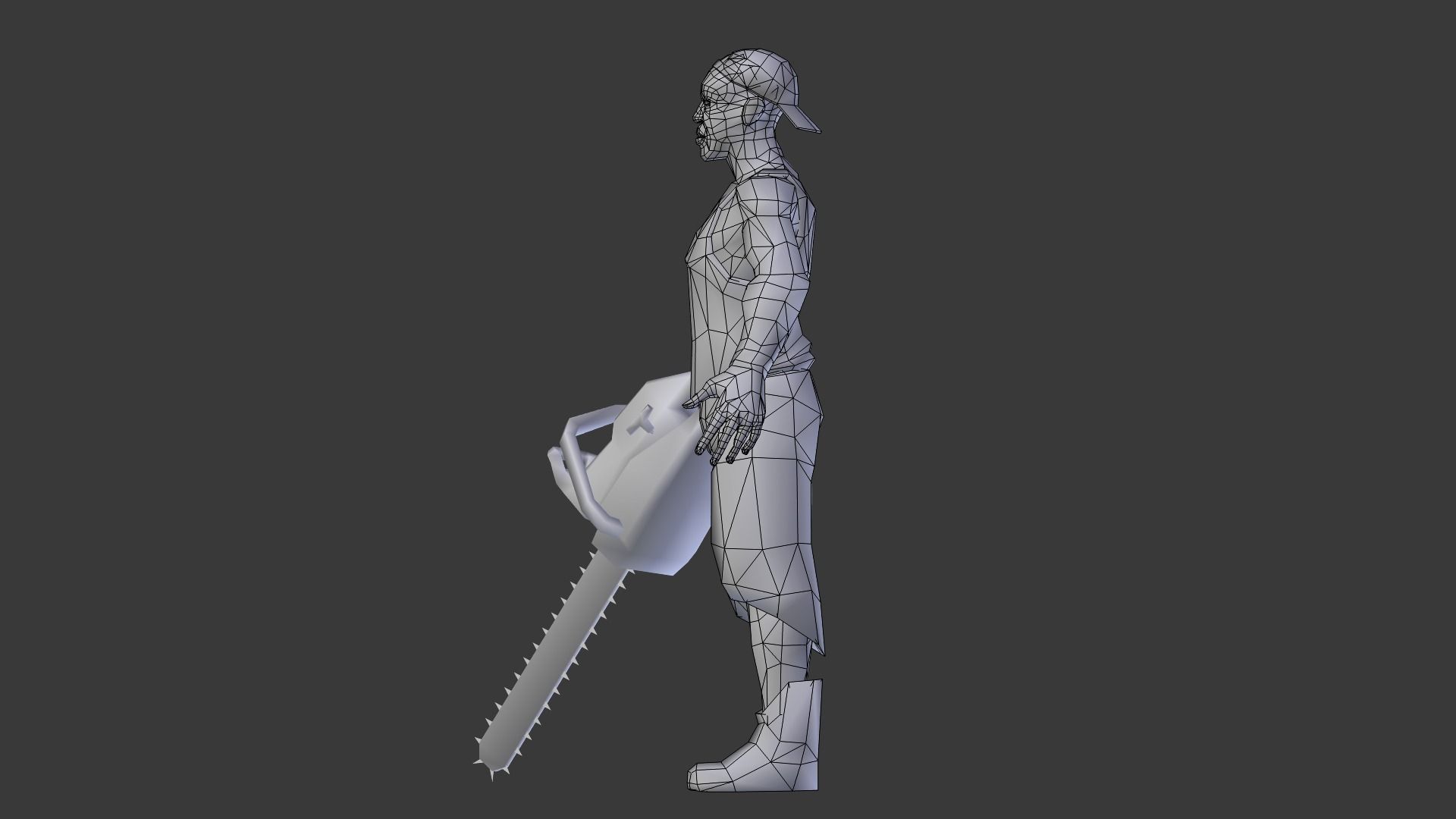 Chainsaw Guy Low-poly 3D model_22