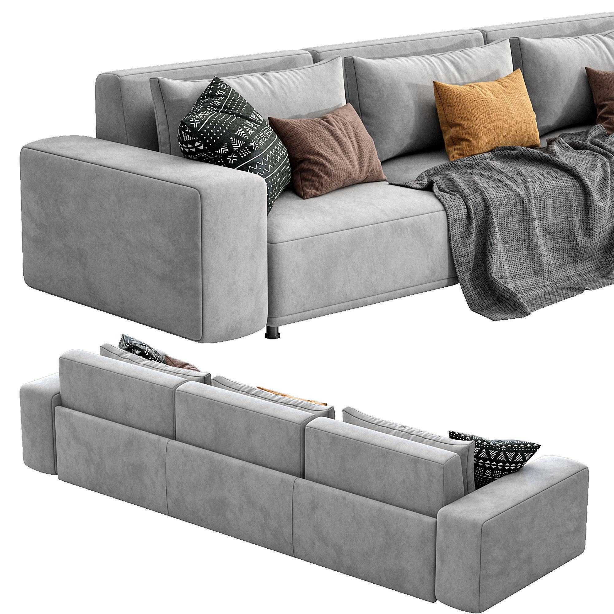 Sofa Dienne Cross 3D model_3