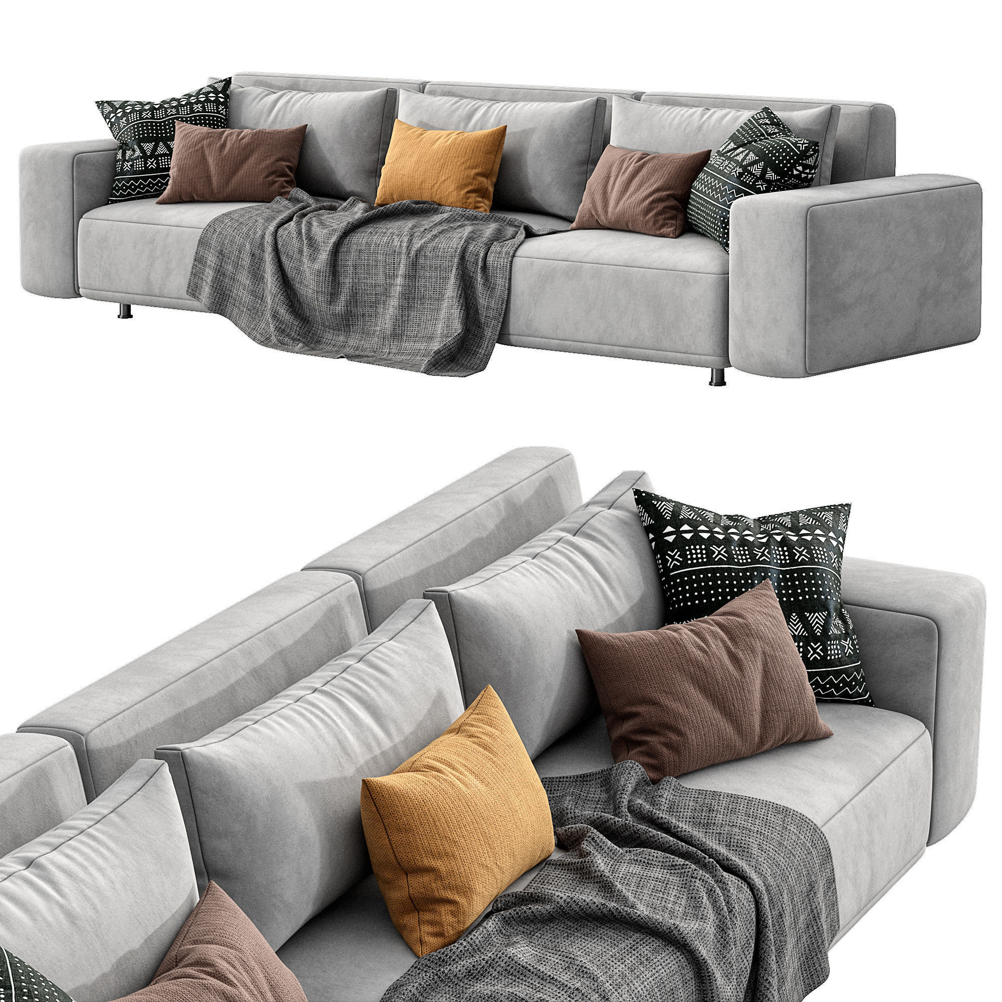Sofa Dienne Cross 3D model_2