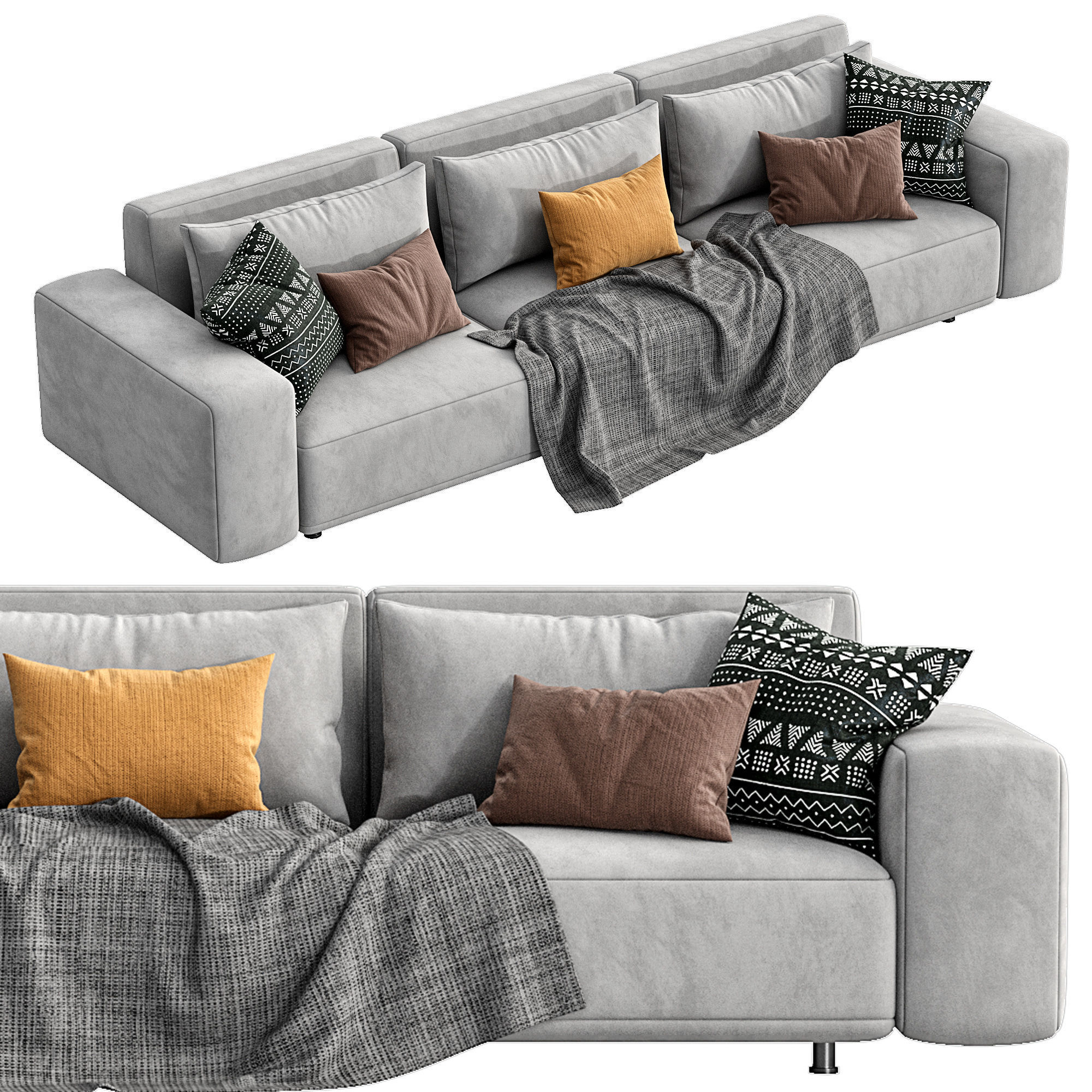 Sofa Dienne Cross 3D model_1
