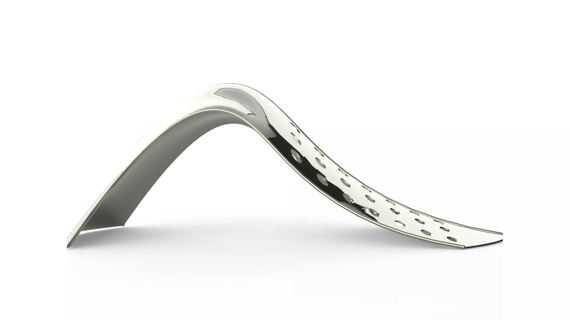 Grater stainless steel curved shower head 3D print model
