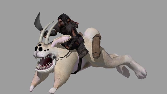 Goblin Rider Low-poly 3D model