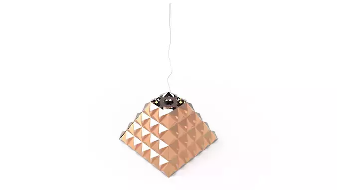 Lighting pendant light with diamond shape hanging from it