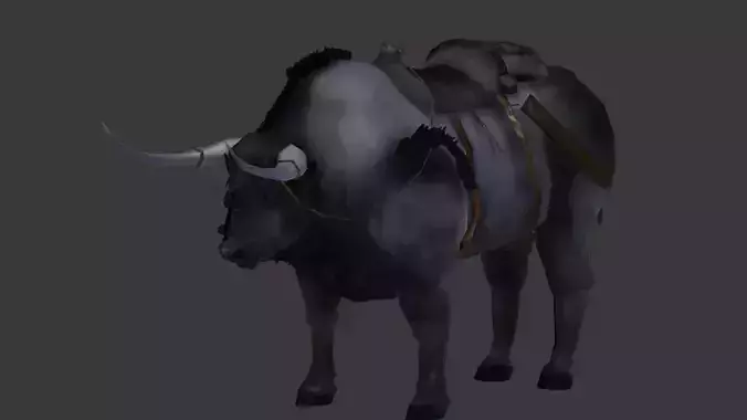 Bull Low Poly with horns