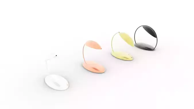 Lighting table lamp with leaf 3D print model