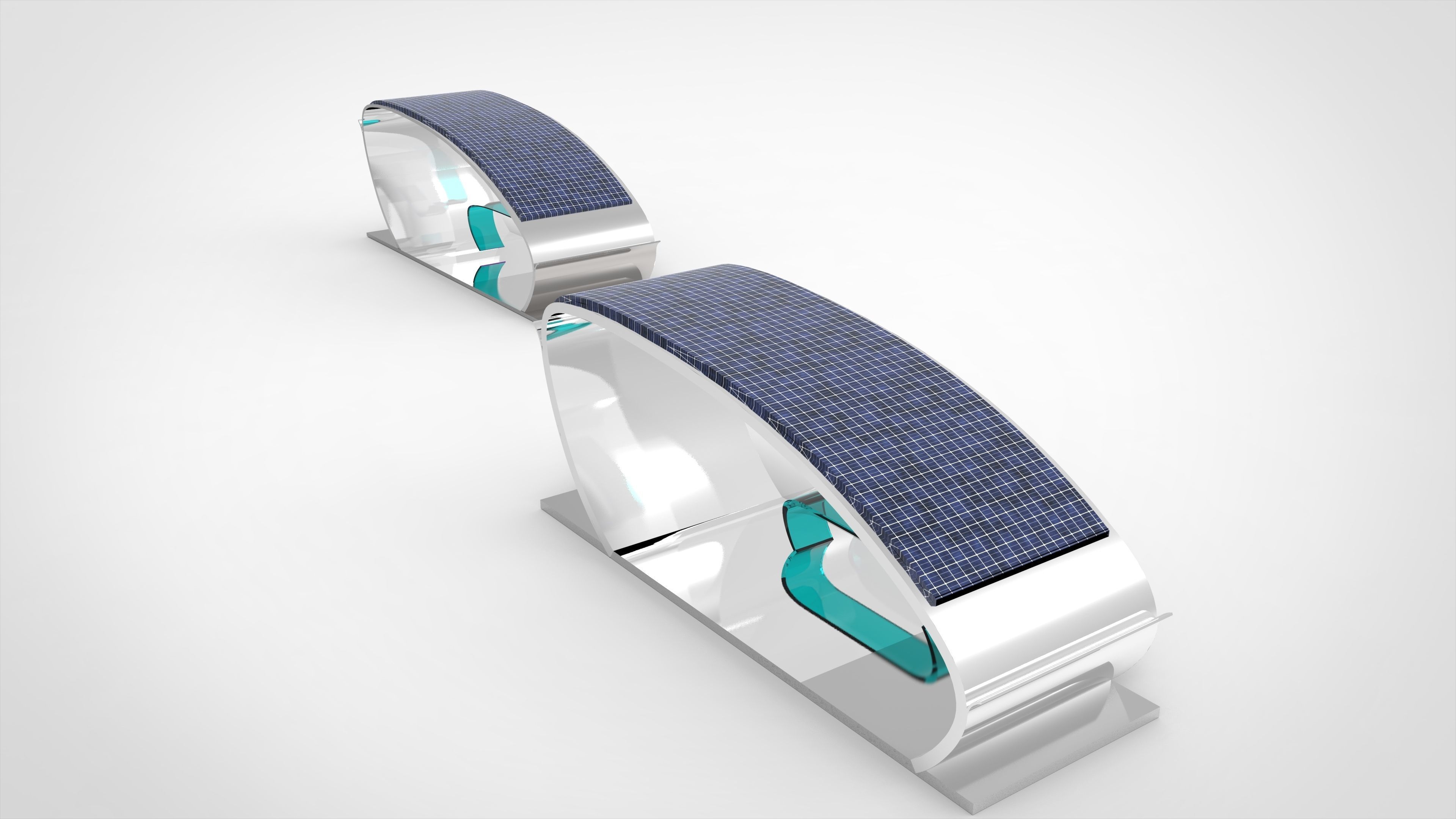 Station pair of solar powered wristbands 3D print model_3