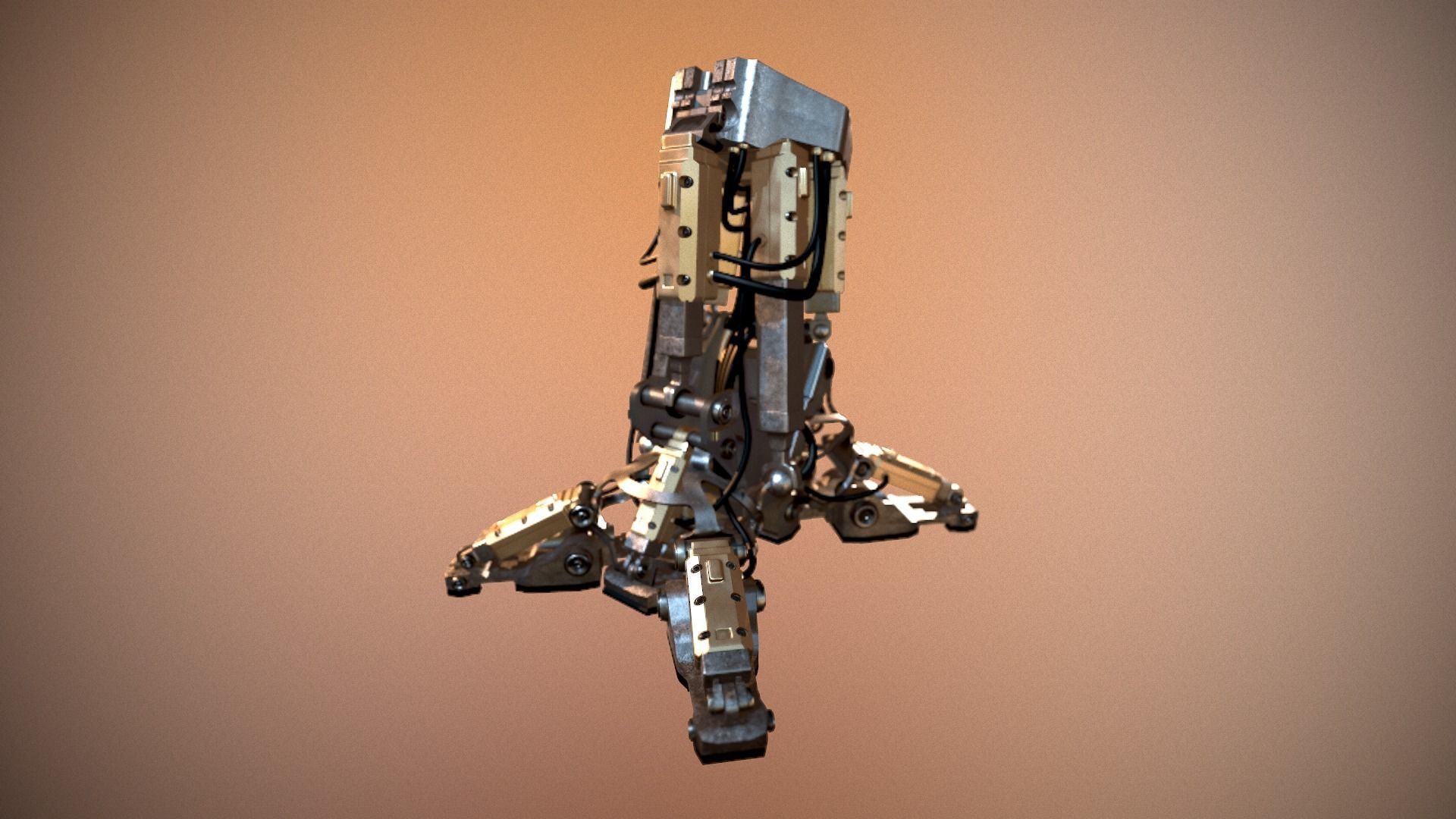 Mech robot leg 3D model_8