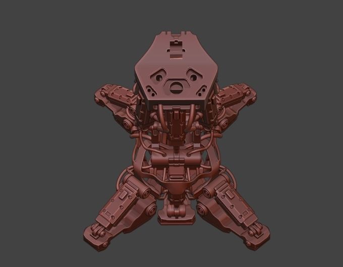 Mech robot leg 3D model_26