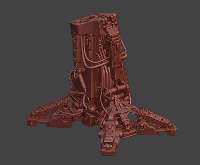 Mech robot leg 3D model_22