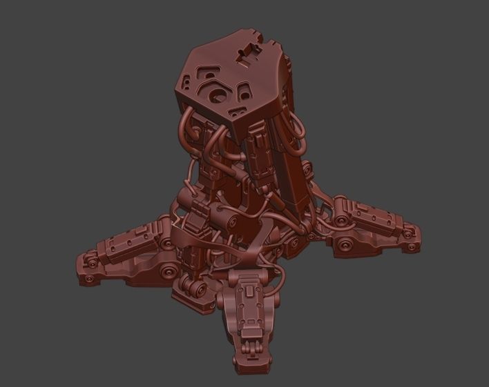 Mech robot leg 3D model_23