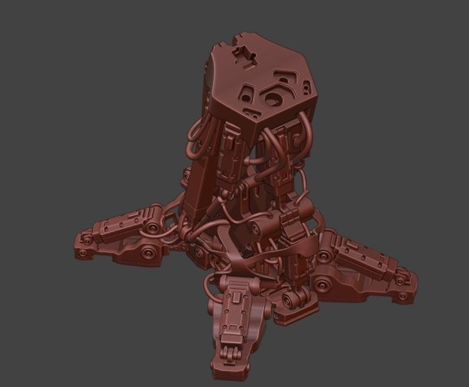 Mech robot leg 3D model_24