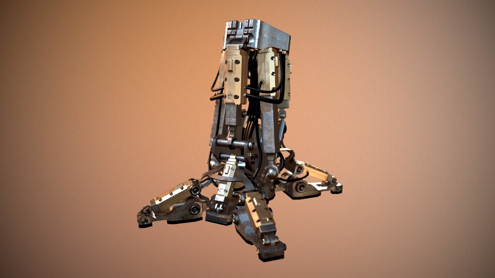 Mech robot leg 3D model_18