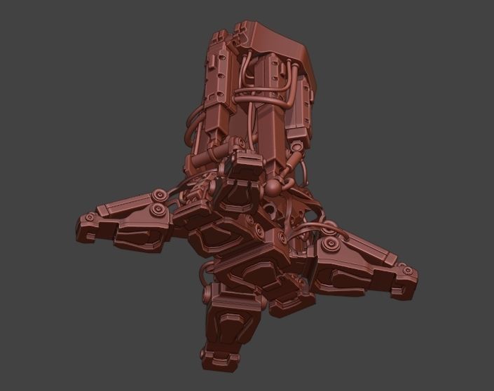 Mech robot leg 3D model_25