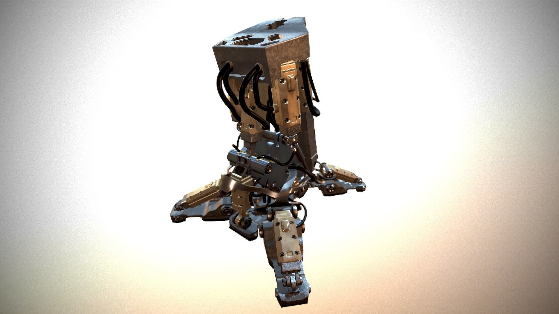 Mech robot leg 3D model_19