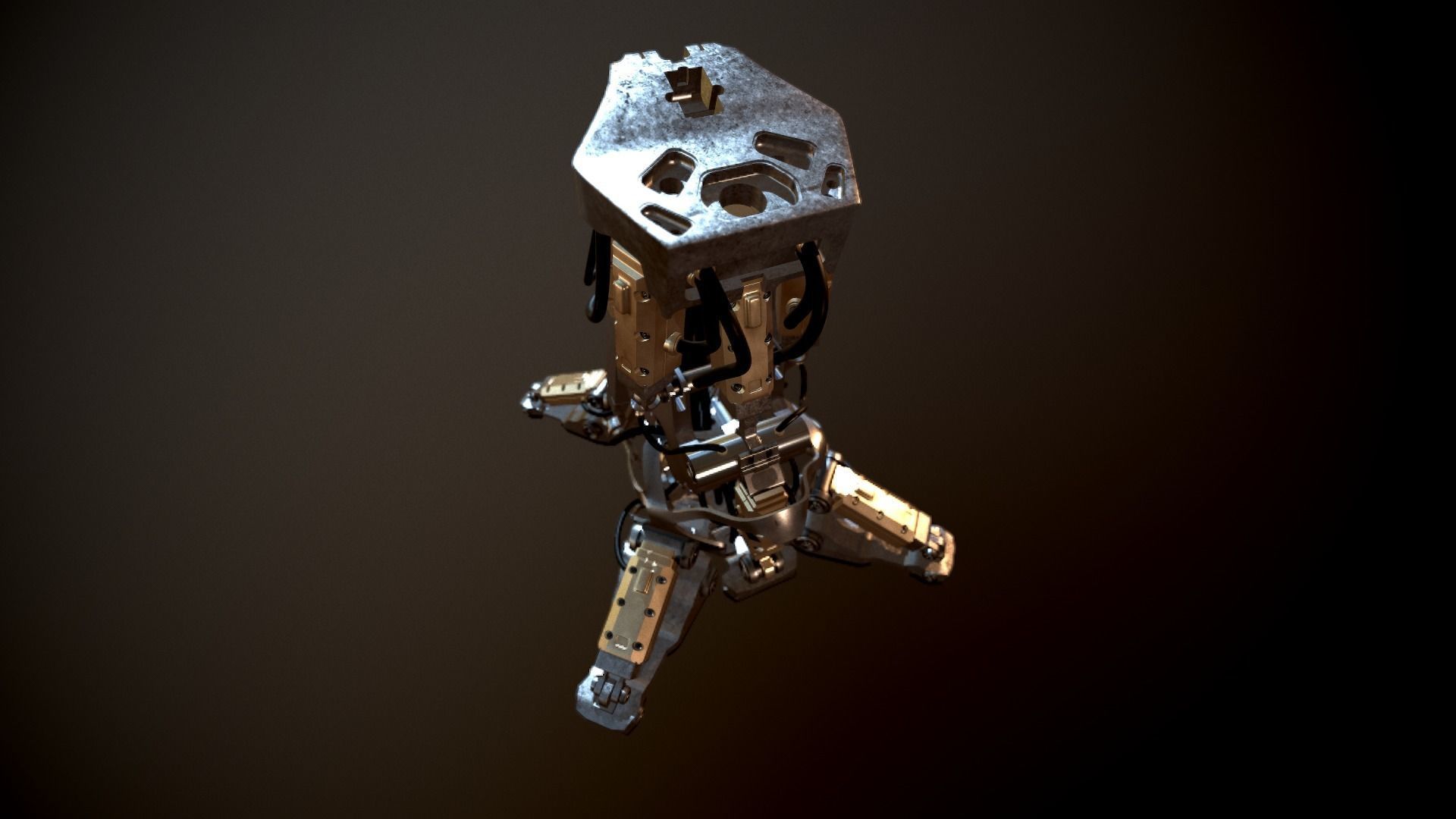 Mech robot leg 3D model_4