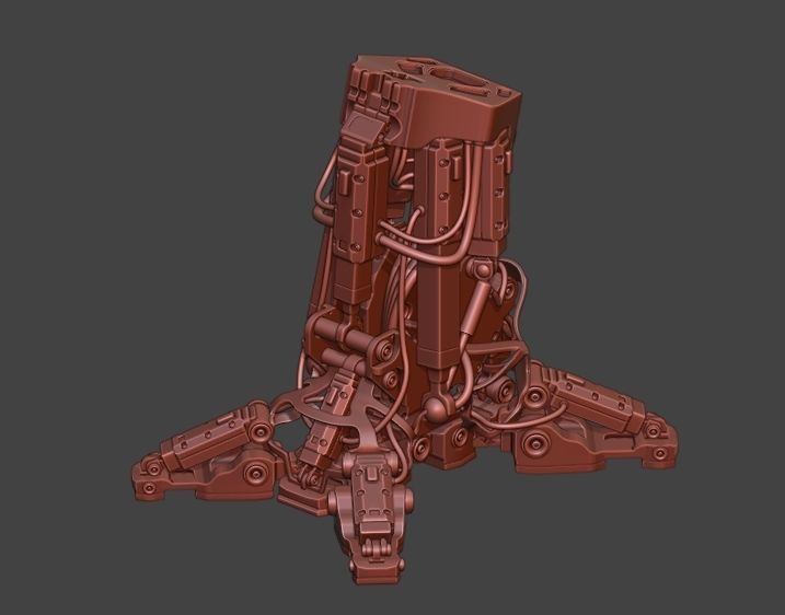 Mech robot leg 3D model_20
