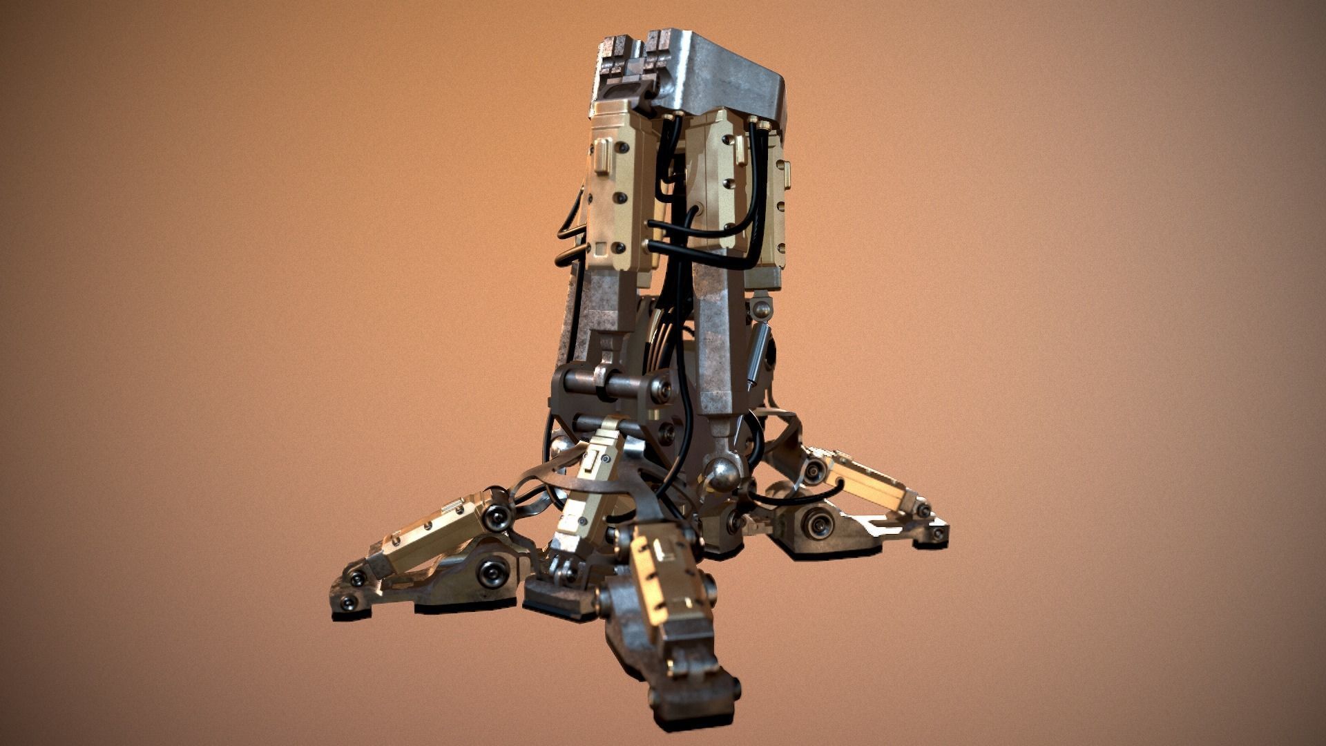 Mech robot leg 3D model_10