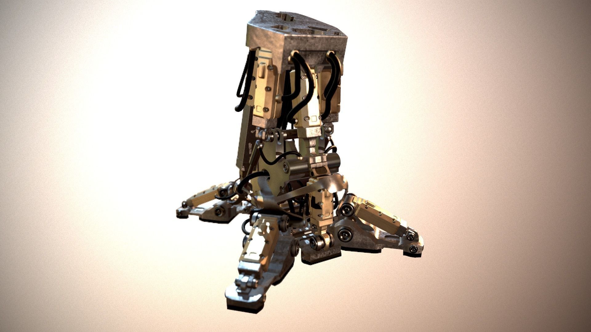 Mech robot leg 3D model_12