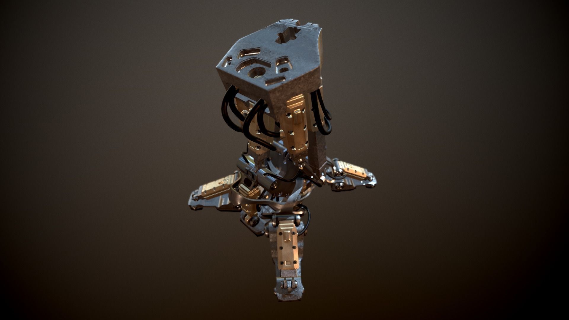 Mech robot leg 3D model_3