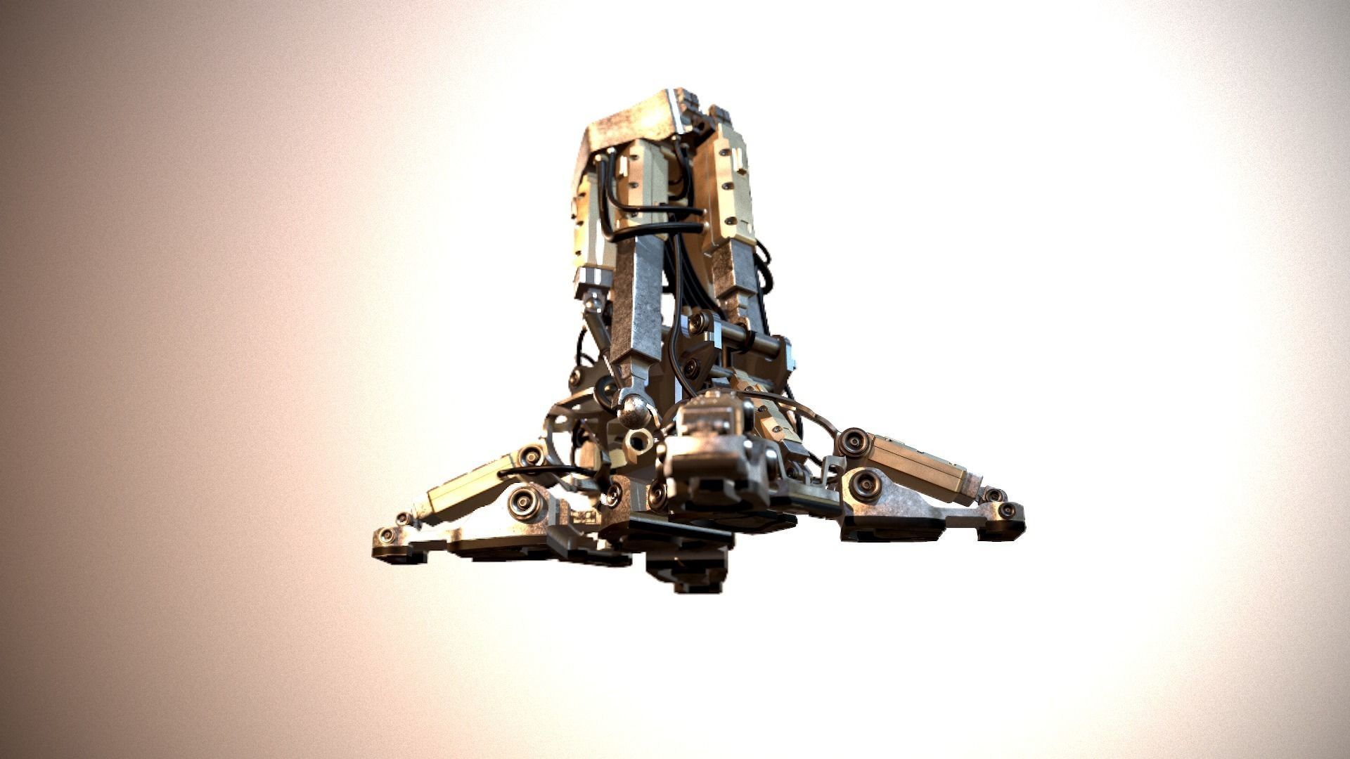 Mech robot leg 3D model_16