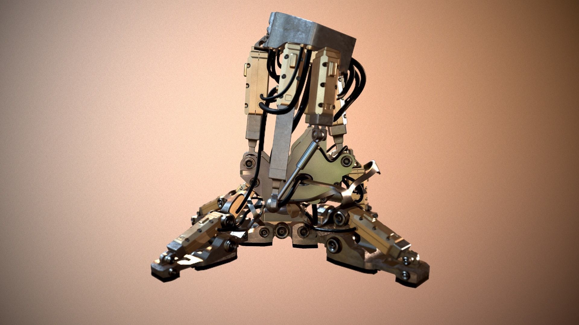 Mech robot leg 3D model_11