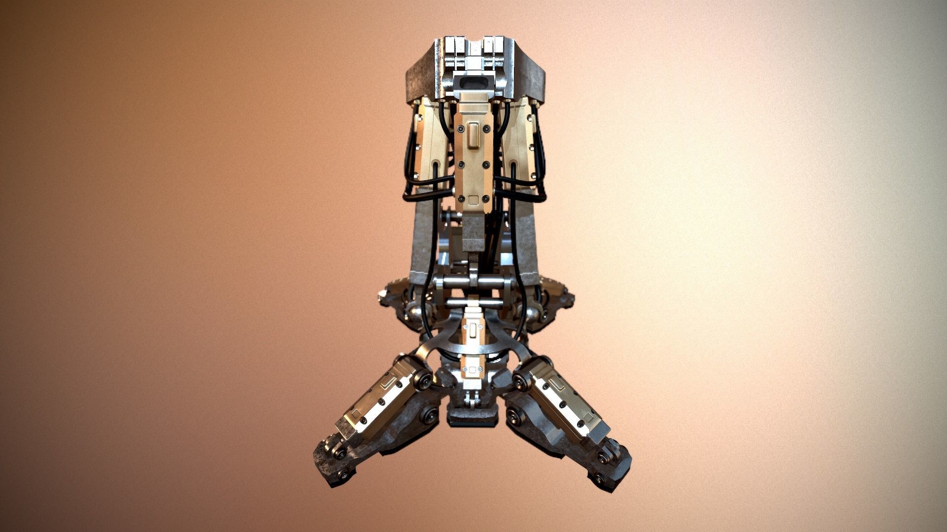 Mech robot leg 3D model_9