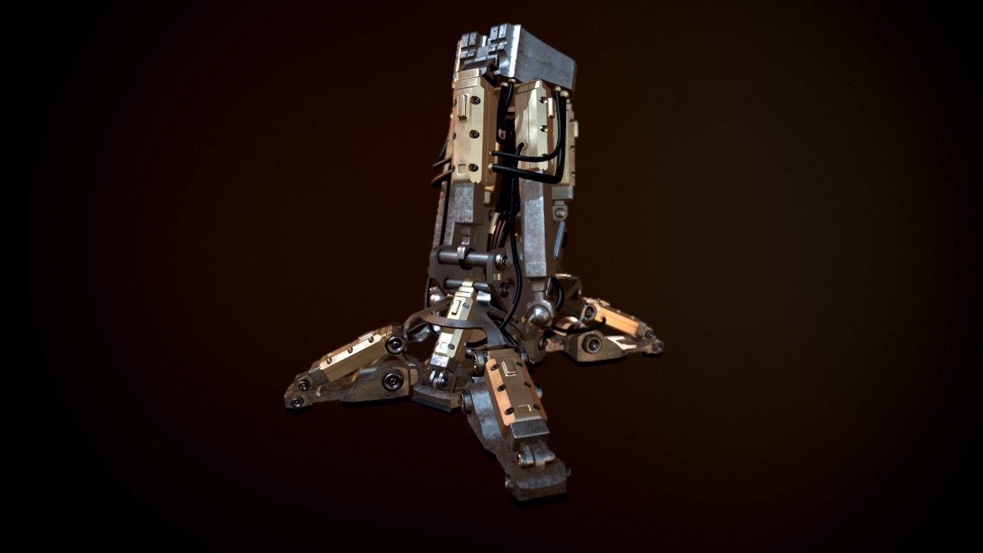 Mech robot leg 3D model_6
