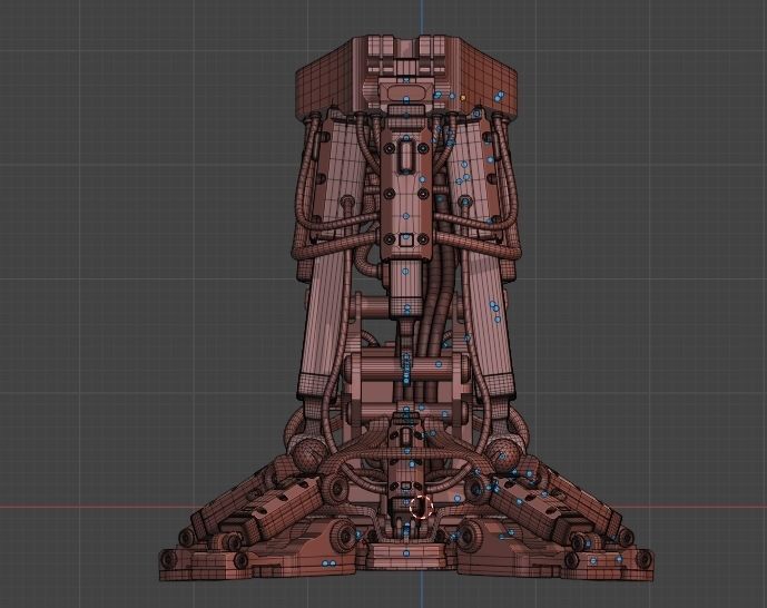 Mech robot leg 3D model_29