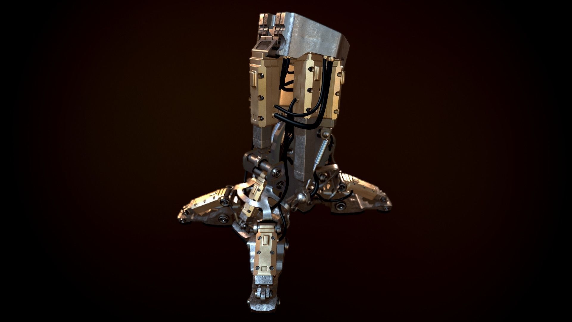 Mech robot leg 3D model_5