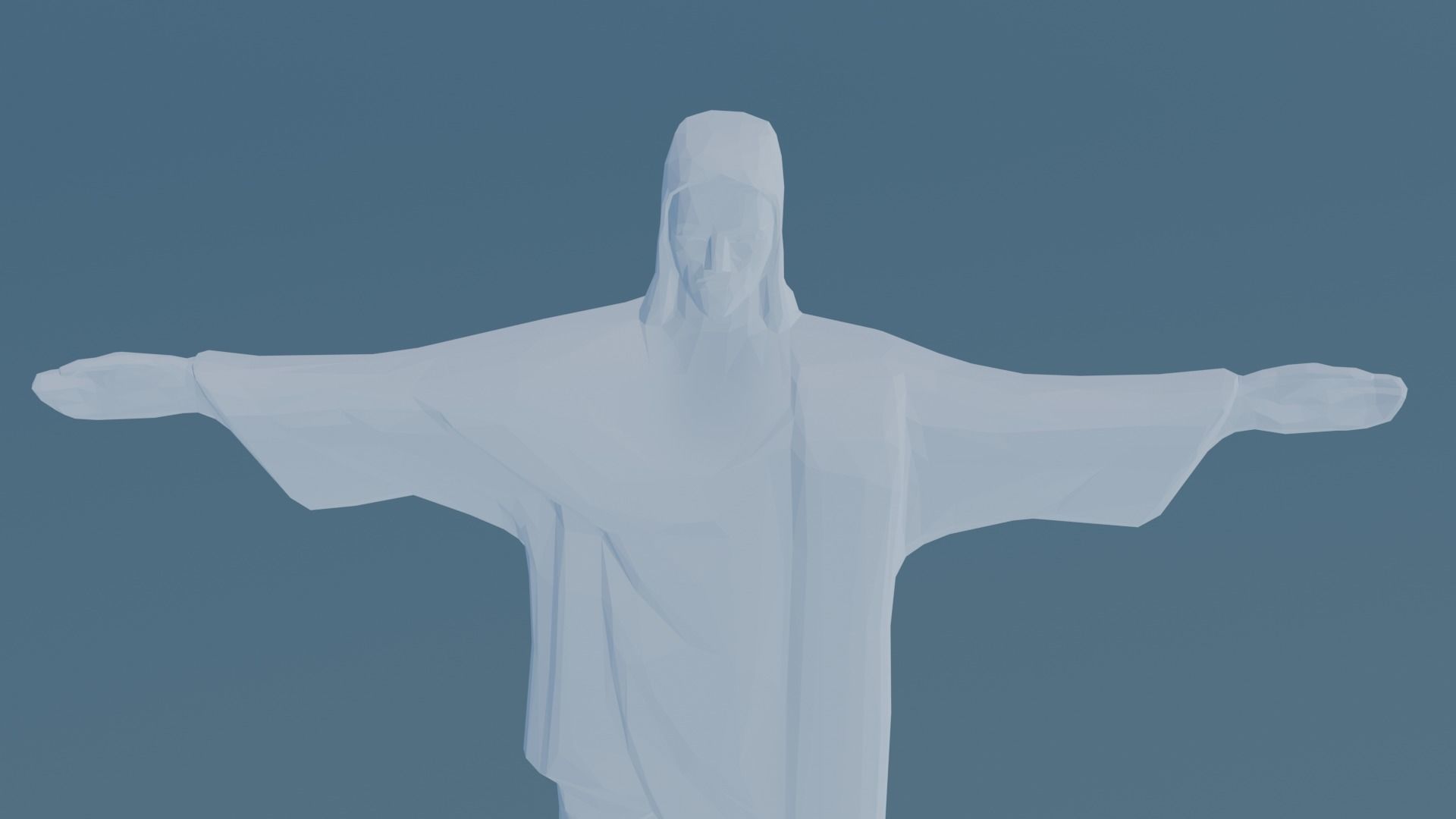 Christ Redeemer Low-poly 3D model_7