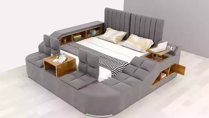 Modern Bed with Storage multifunctional bed