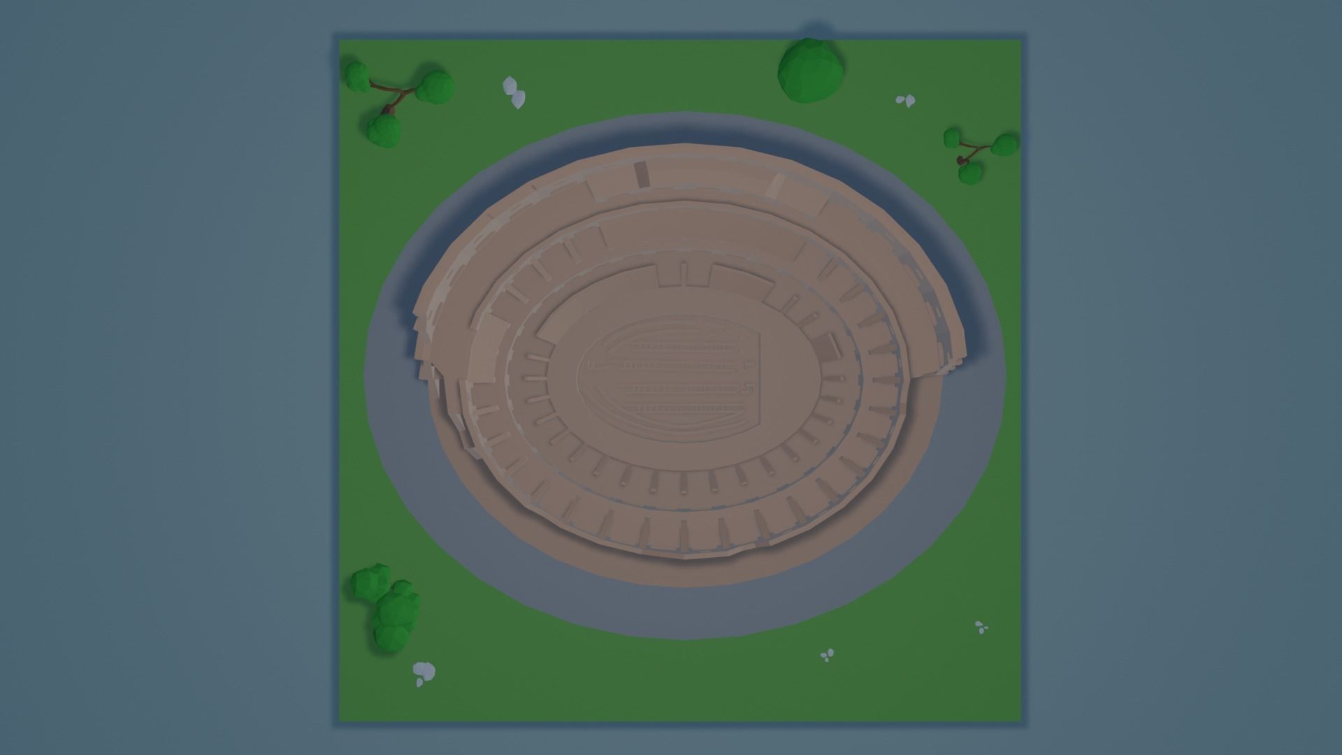 Colosseum  Low-poly 3D model_5