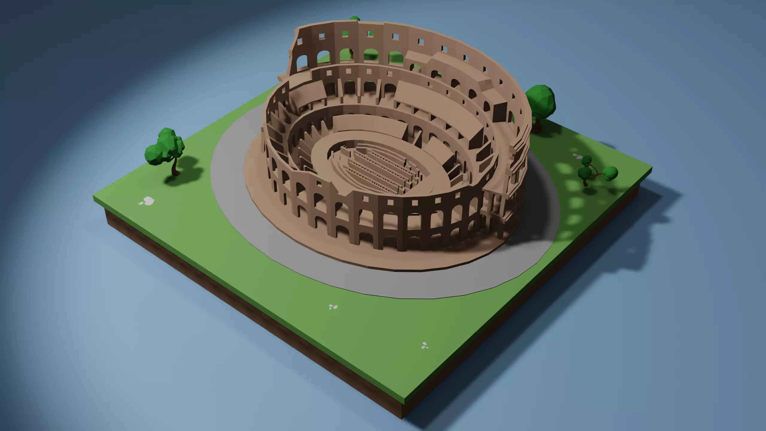 Colosseum  Low-poly 3D model_0