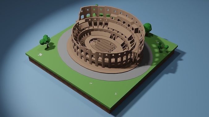 Colosseum  Low-poly 3D model